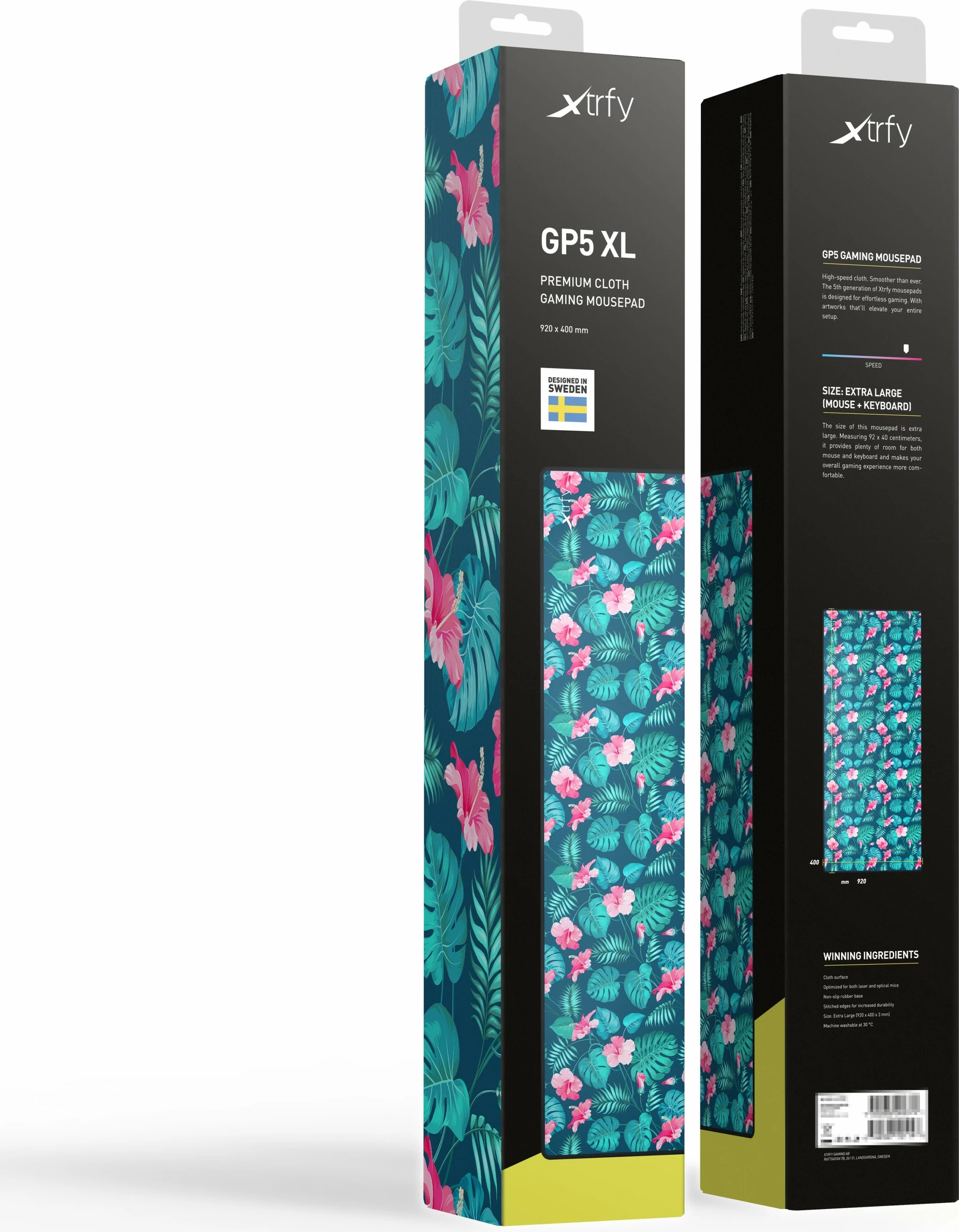 Mauspad Cherry Xtrfy GP5-XL-Tropical, Multicolour, XL