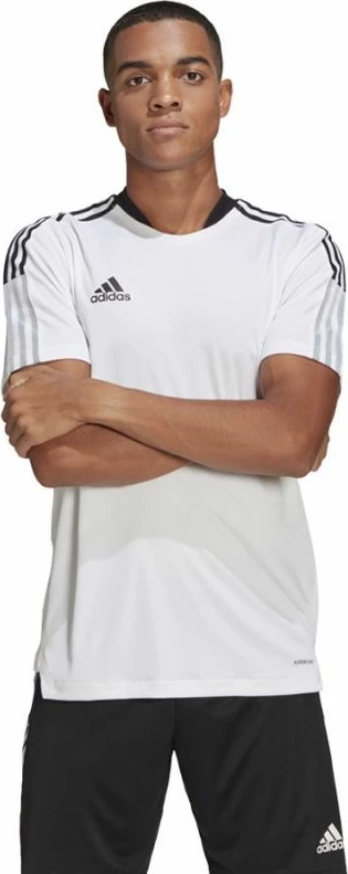 Fanellë stërvitore për meshkuj adidas Tiro 21, e bardhë