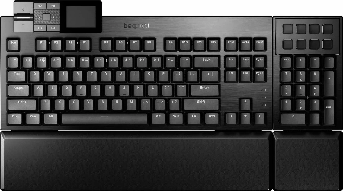 Tastierë mekanike be quiet! Dark Mount Silent Linear, RGB, full-size, me wrist rest, e zezë