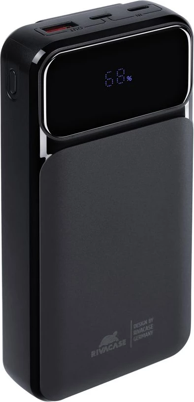 Powerbank RIVACASE VA2221 20000mAh 22.5W me ekran LCD, 3 kabllo (USB-C/Lightning/USB-A), e zezë 6