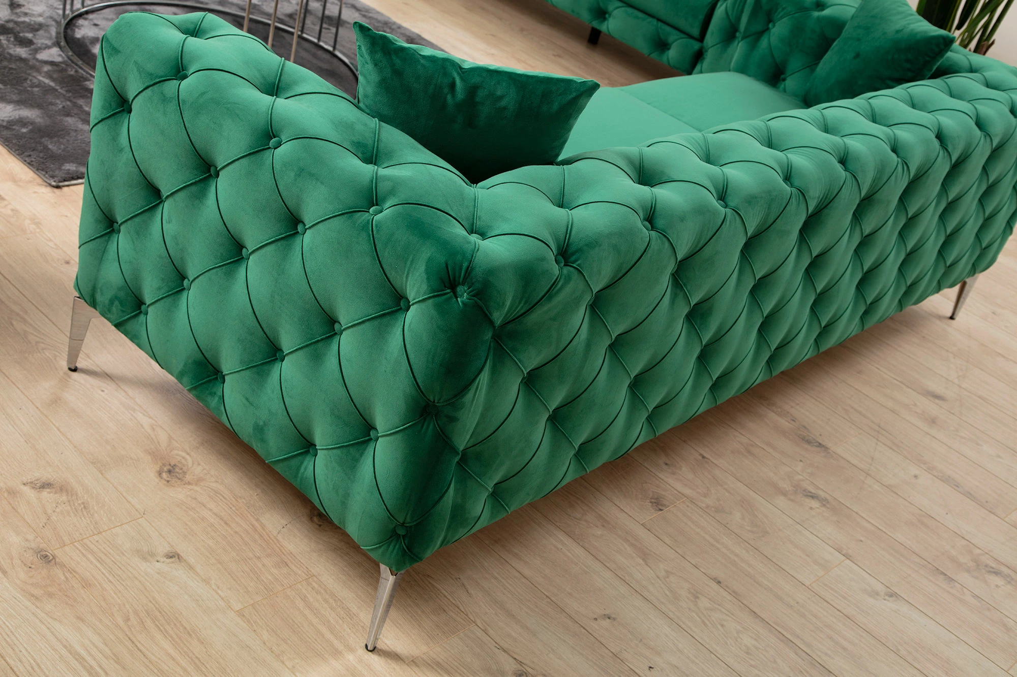 Divan treshe Atelier del Sofa, Como, ngjyrë e gjelbër