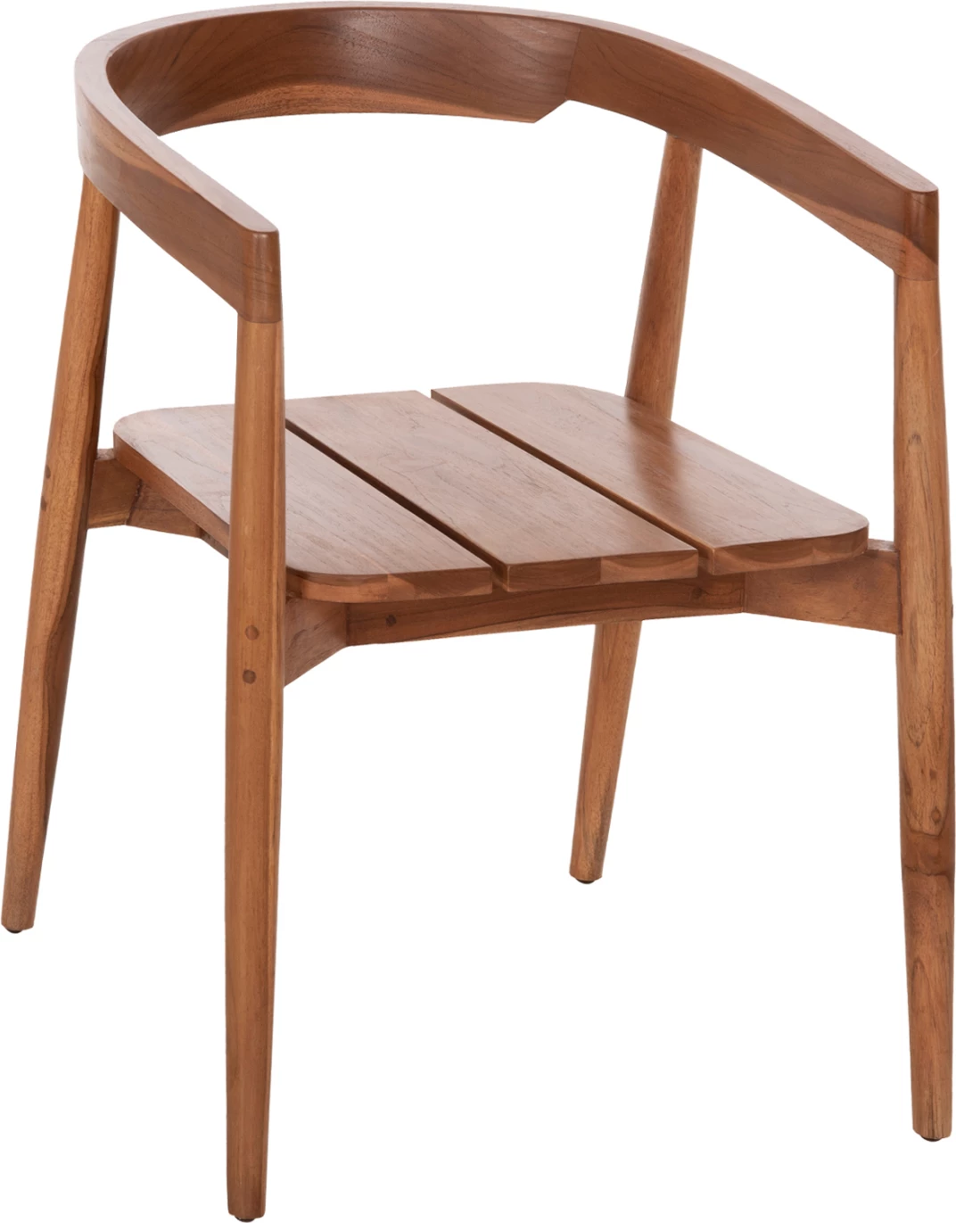 Karrige ngrënieje me mbështetëse për duar, dru tik natyral, ADONIS FH6938, 53x54x73cm