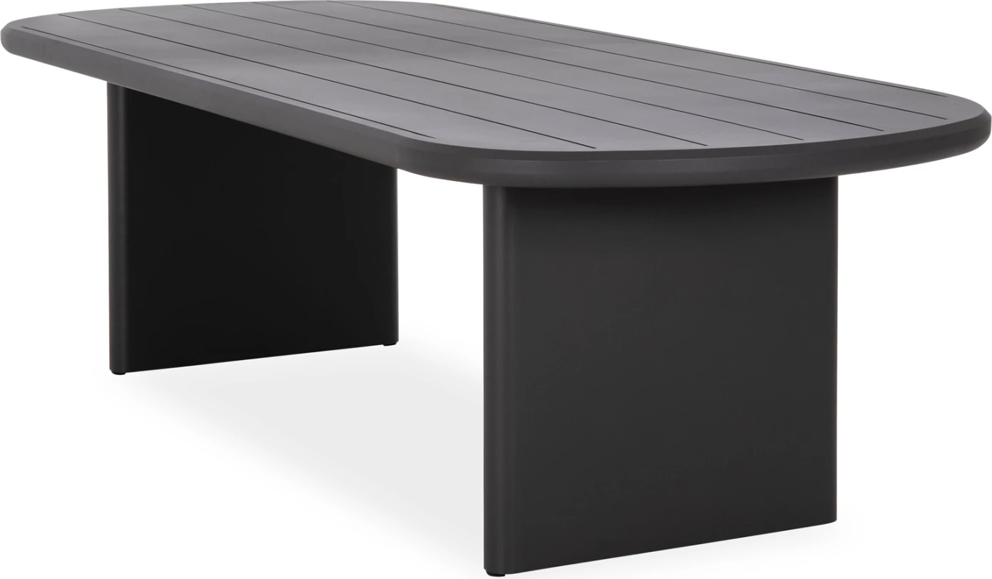 Tavolinë ovale për ngrënie jashtë, alumini gri, ABSOLUTION CD6464.01, 260x108x75cm