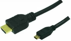 Kabllo HDMI LogiLink 1m, Type A në Micro HDMI, e zezë
