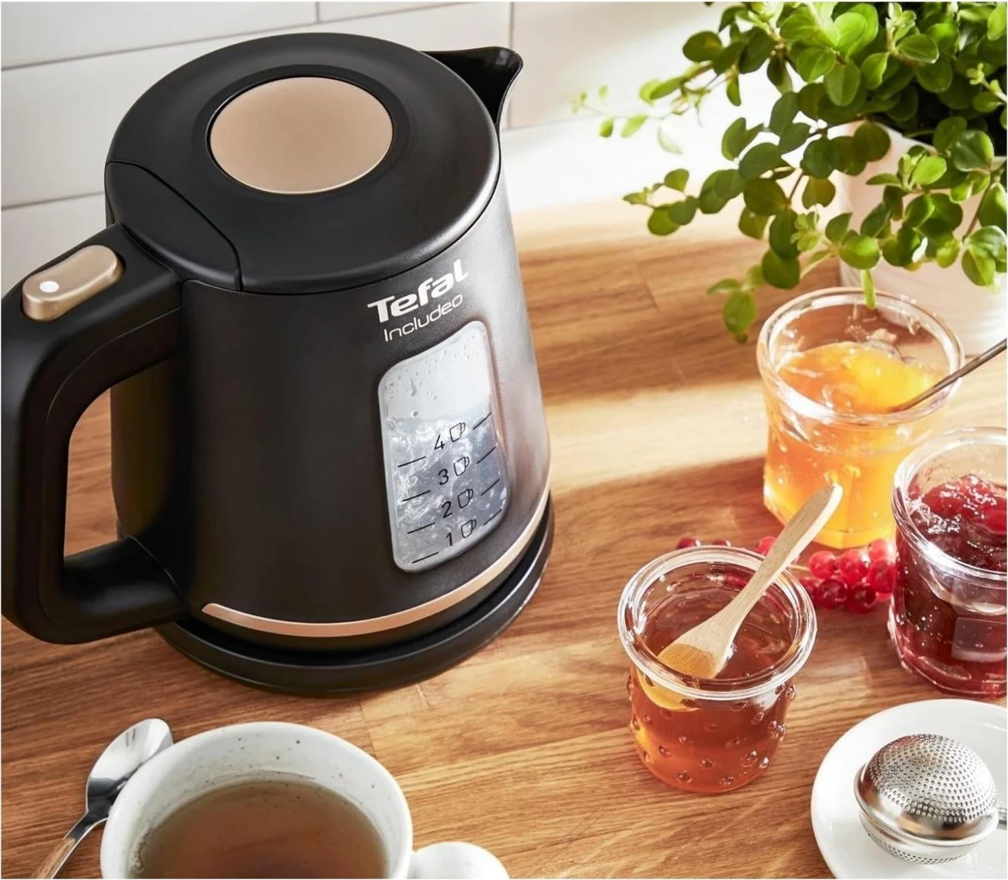Çajnik elektrik Tefal Includeo KI533811, ngjyrë e zezë
