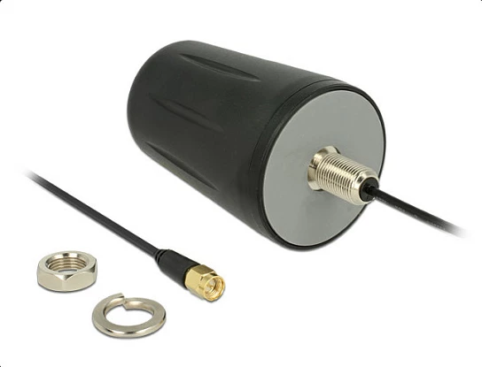 Antena WLAN DeLOCK 802.11 b/g/n, 2 dBi, SMA, kabllo 3 m, për jashtë, e zezë