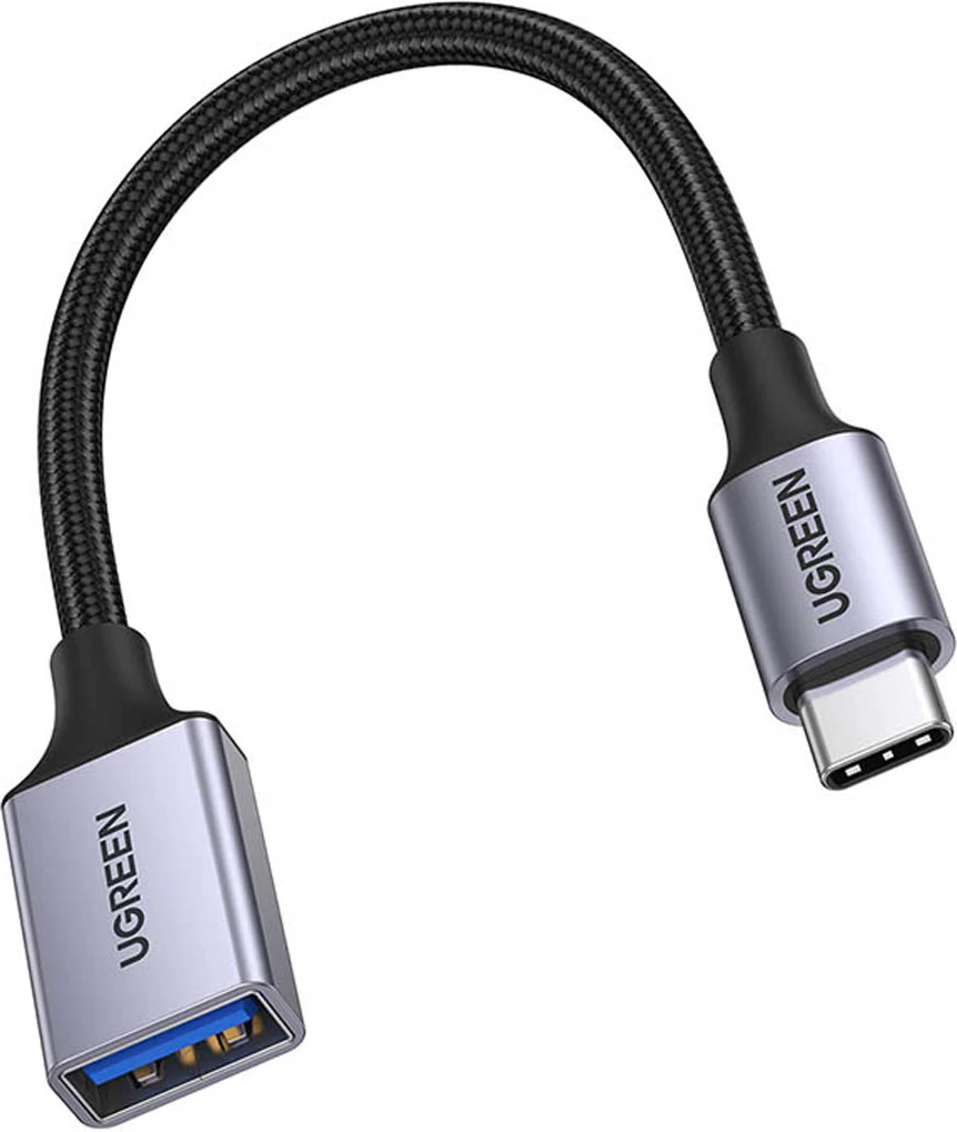 Kabllo adapter OTG Ugreen US378, USB-C (mashkull) në USB-A (femër), 0.15m, e zezë