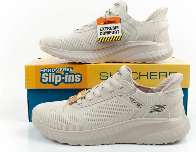 Atlete meshkuj Skechers Bobs Squad Chaos SLIP-INS, ecru