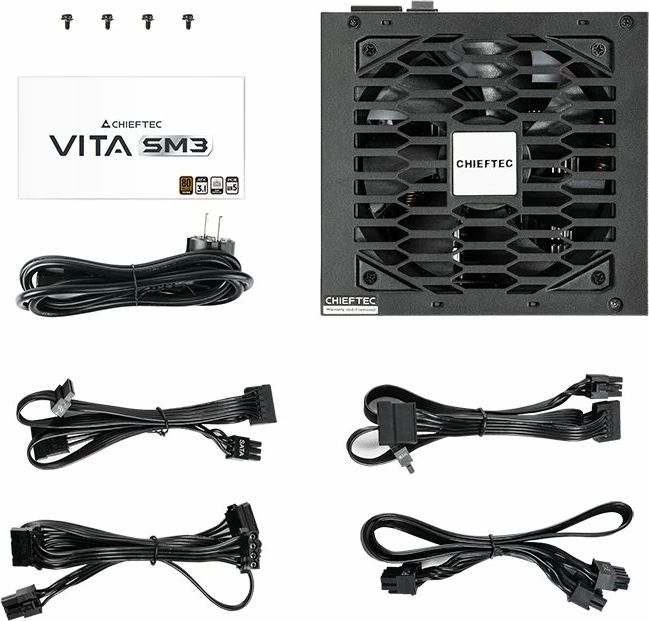 Furnizues rryme për PC Chieftec Vita SM3 BPX-750-C 750W 80+ Bronze ATX 3.1 semi-modular, e zezë