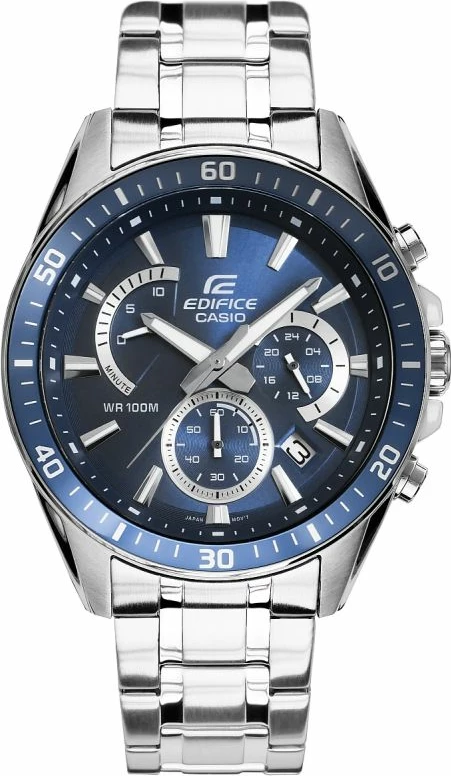 Orë dore për meshkuj Casio Edifice, argjendtë