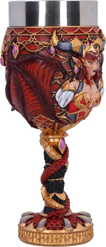 Krigë NEMESIS NOW World of Warcraft Alexstrasza, rezinë, insert inox, 19.5 cm, e kuqe/ari, në kuti dhurate