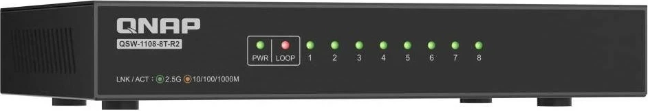 Switch Qnap QSW-1108-8T-R2, 8 porte 2.5 Gbit, i zi-gri