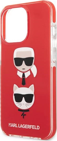 Mbështjellës Karl Lagerfeld KLHCP13LTPE2TR për iPhone 13/13 Pro, 6.1", i kuq