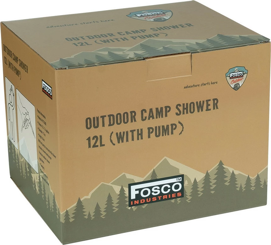Mbijetesë Dhe Kampim Fosco Industries Outdoor camp shower 12L (with pump)