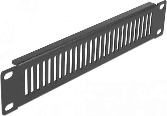 Panel i verbër me ventilim DeLOCK 10" 1U, metal, i zi