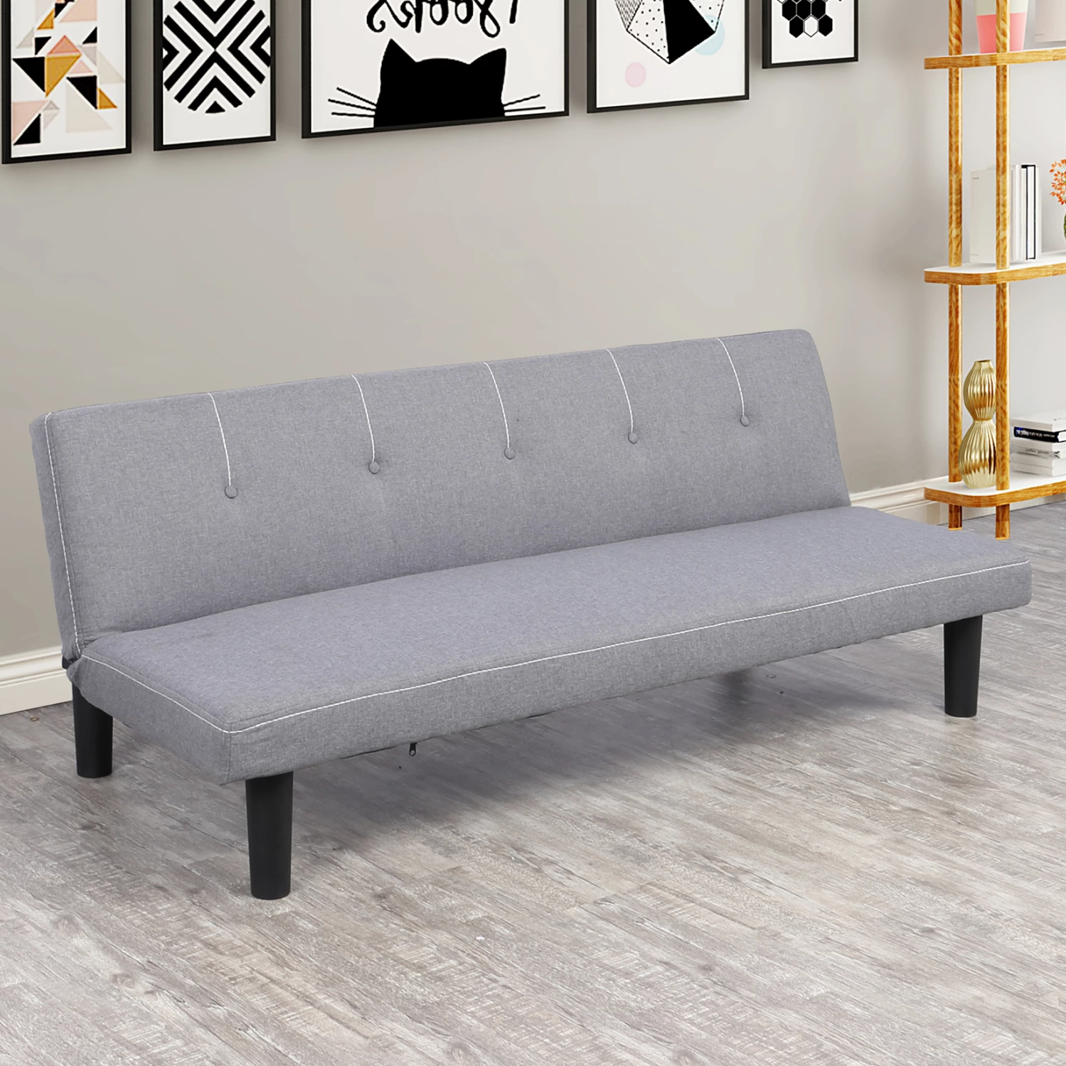 Krevati divan Ethan ngjyrë gri FH3146.01 165x74x64 cm