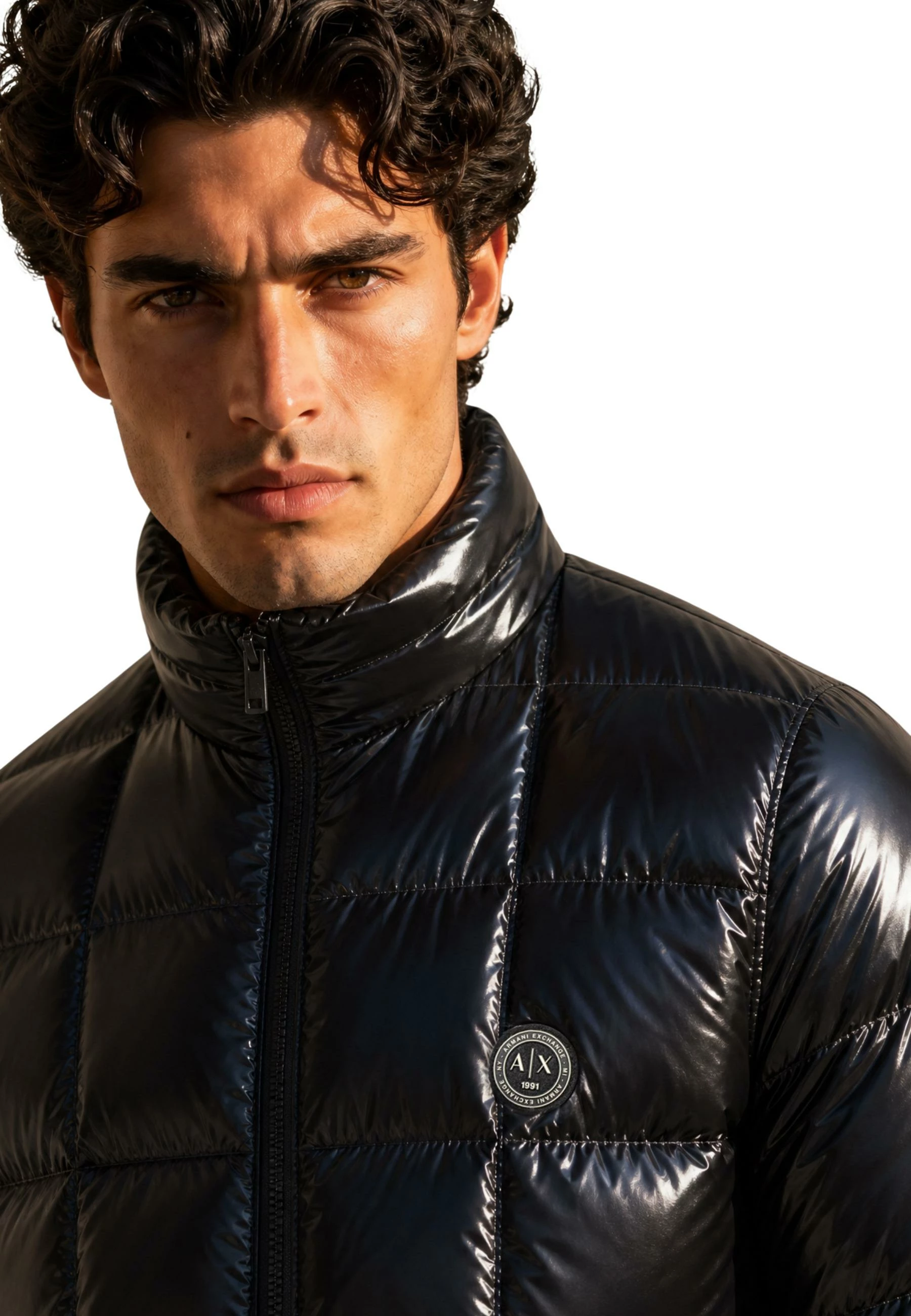 Jakne puffer për meshkuj Armani Exchange XM003474 AF23755, e zezë [Madhësia: M]