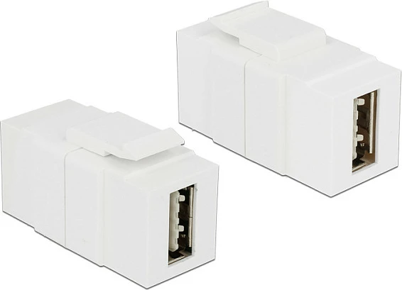 Adapter Keystone DeLOCK 86353, USB 2.0 A në USB 2.0 A, EASY-USB, i bardhë