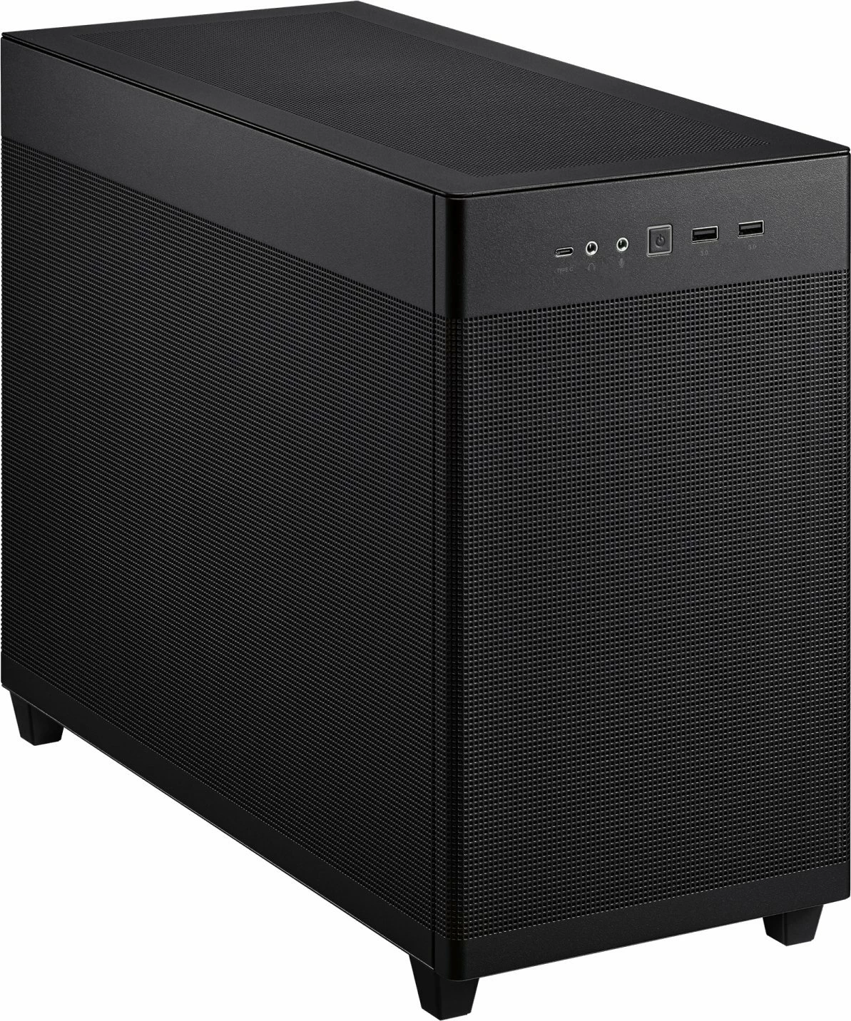 Kasë Asus Prime AP201 (90DC00G0-B39000) Micro-ATX/Mini-ITX Mini Tower, USB Type-C, pa furnizues rryme, e zezë