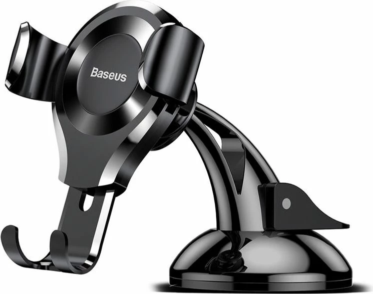 Mbajtëse telefoni për veturë Baseus Gravity Osculum SUYL-XP01, 4.0–6.7\", montim xham/panel, rrotullim 360°, e zezë