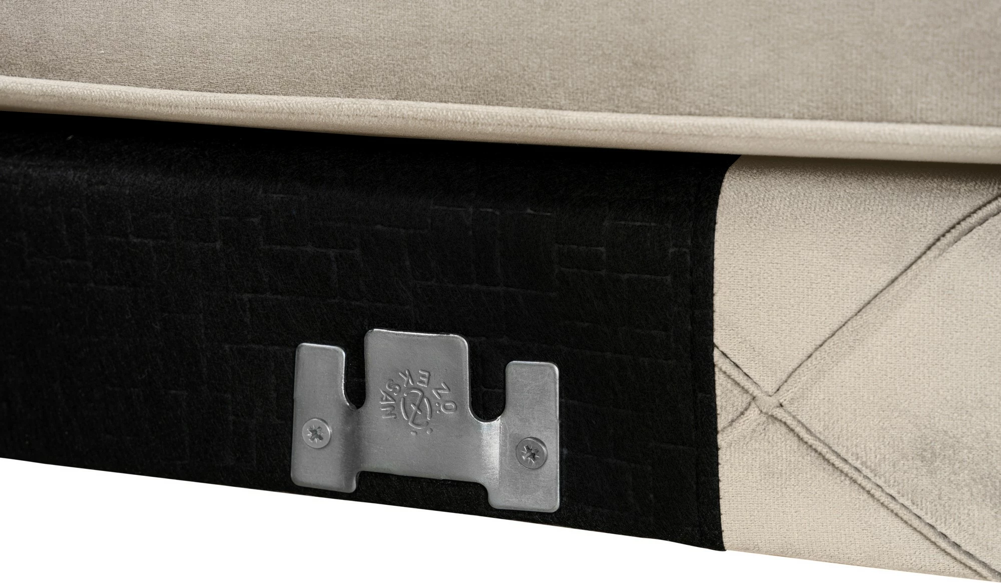 Këndare Atelier del Sofa Como Eco, e djathtë, bezhë dhe e zezë