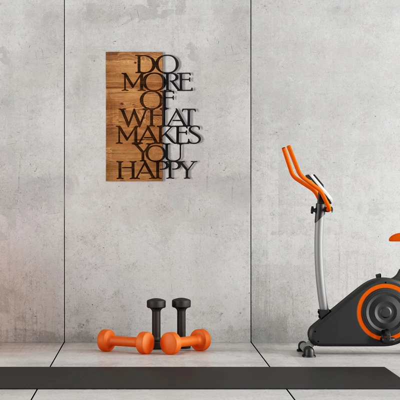 Dekor muri Haper, dru pishe natyrale, metal i zi, 42x3x58cm