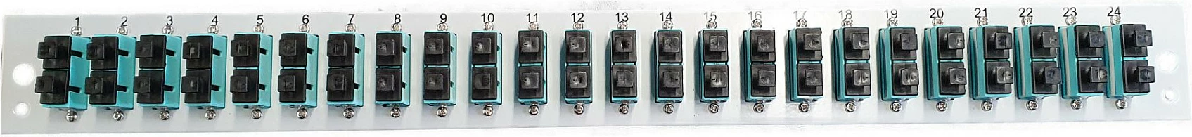 Panel patch fibër optike EFB Elektronik, 24x SC Duplex OM3, 1U, i zi