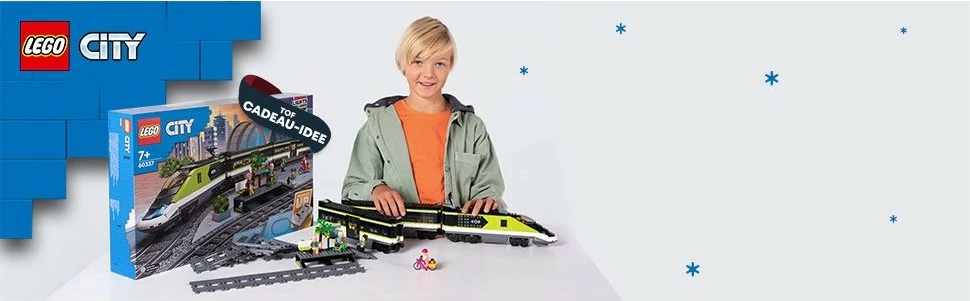 Set ndërtimi LEGO City Express Passenger Train, 7 vjeç e lart, plastik, 764 pjesë, shumëngjyrësh