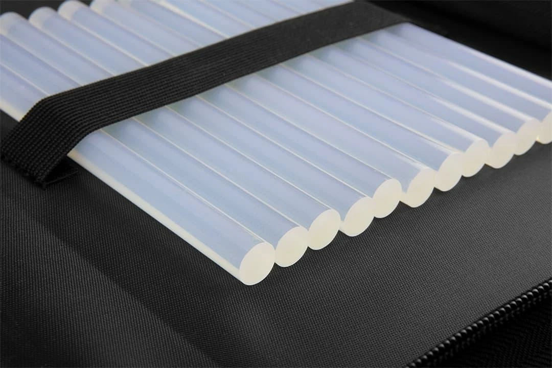 Pistoletë ngjitëse termike Neo 17-100 100 W, 11 mm, set 12 shkopinj + 3 mbrojtëse gishti + këllëf, e zezë/portokalli