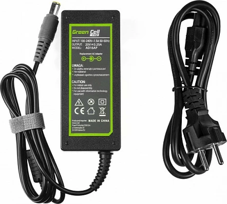 Karikues laptopi Green Cell PRO 65W (20V 3.25A) për Lenovo ThinkPad, i zi