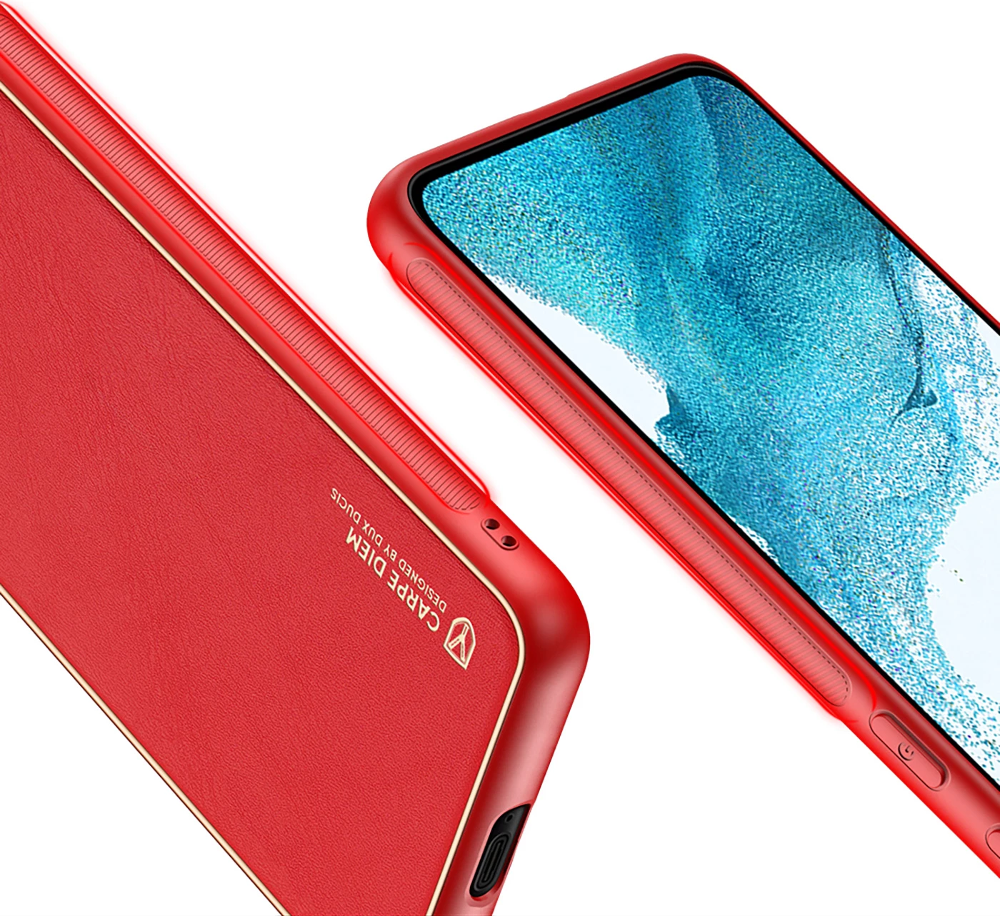 Mbështjellës Dux Ducis Yolo për Samsung Galaxy S22+, lëkurë ekologjike, Kuq