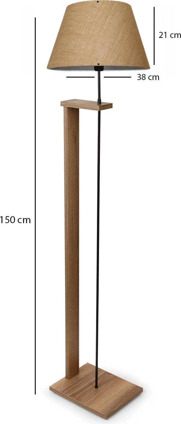 Llambë dyshemeje prej druri, ngjyrë krem, Opviq, AYD-3128