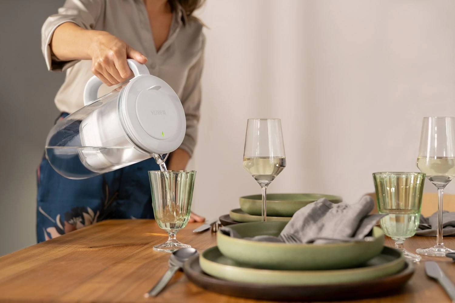 Ibrik filtruese uji BRITA Glass me filtër Maxtra Pro PP, 2.5L, Transparent/Gri