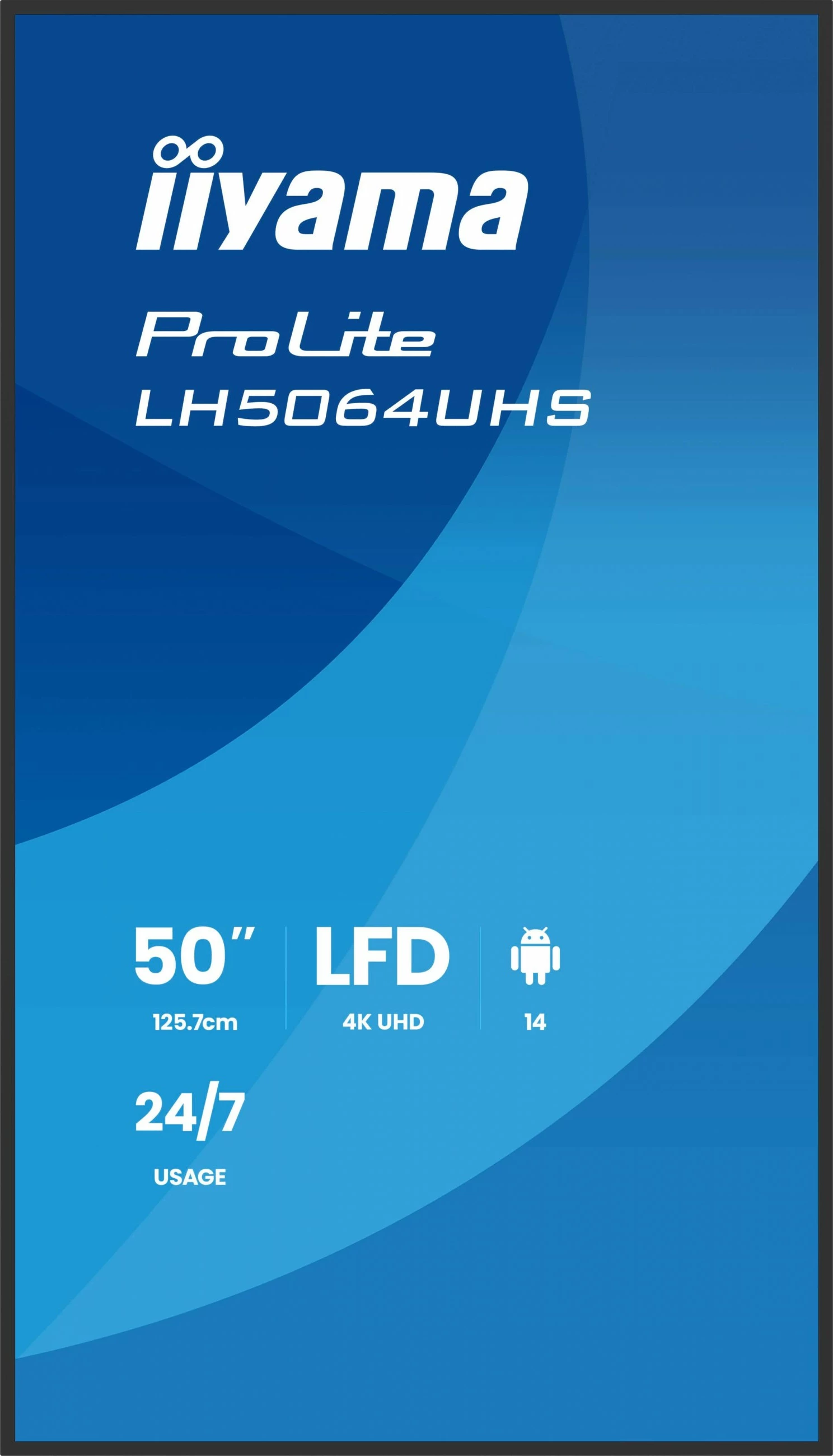 Ekran i madh digital signage iiyama ProLite LH5064UHS-B1AG, 50 inç, 4K UHD, Android, Wi-Fi