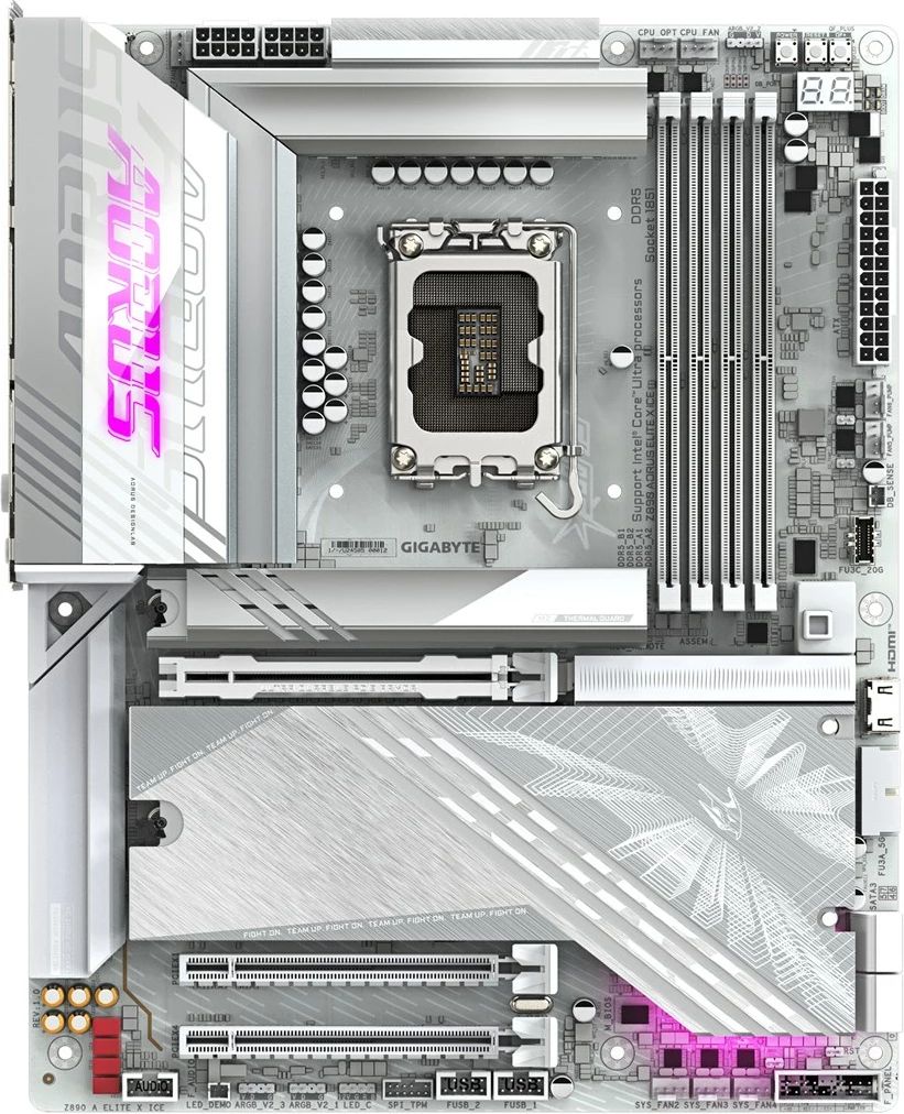 Pllakë amë Gigabyte Z890 AORUS ELITE X ICE, Socket-1851, e bardhë