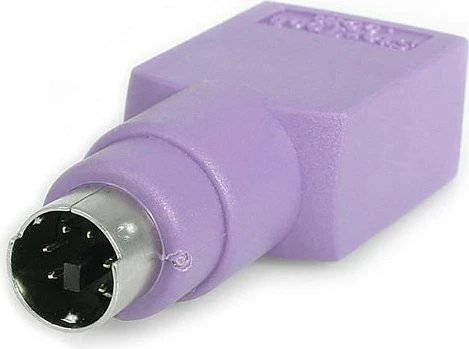 Adapter StarTech GC46FMKEY, USB-A (F) në PS/2 (M), violet