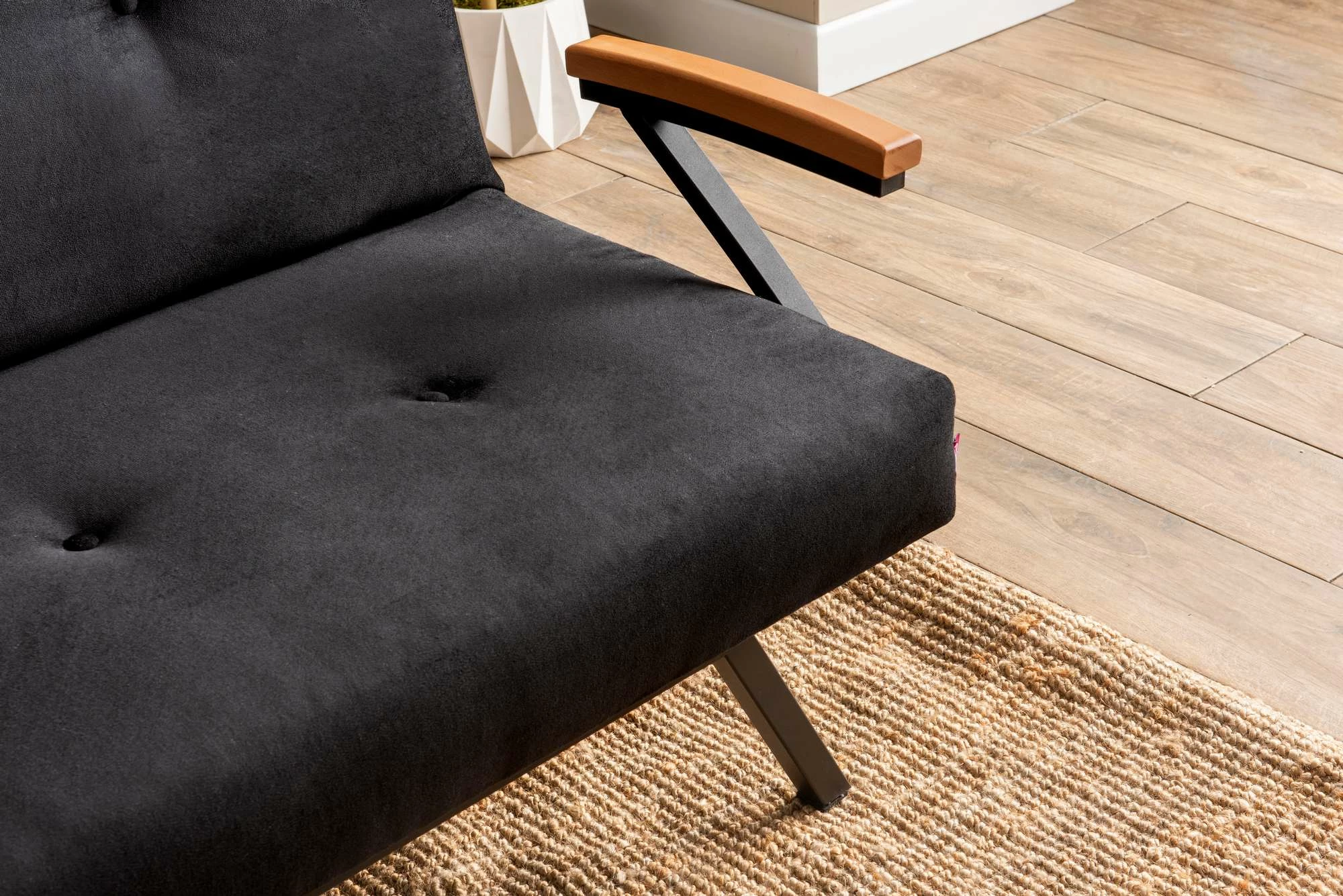 Divan-krevat treshe, Atelier del Sofa, Zven, ngjyrë e zezë