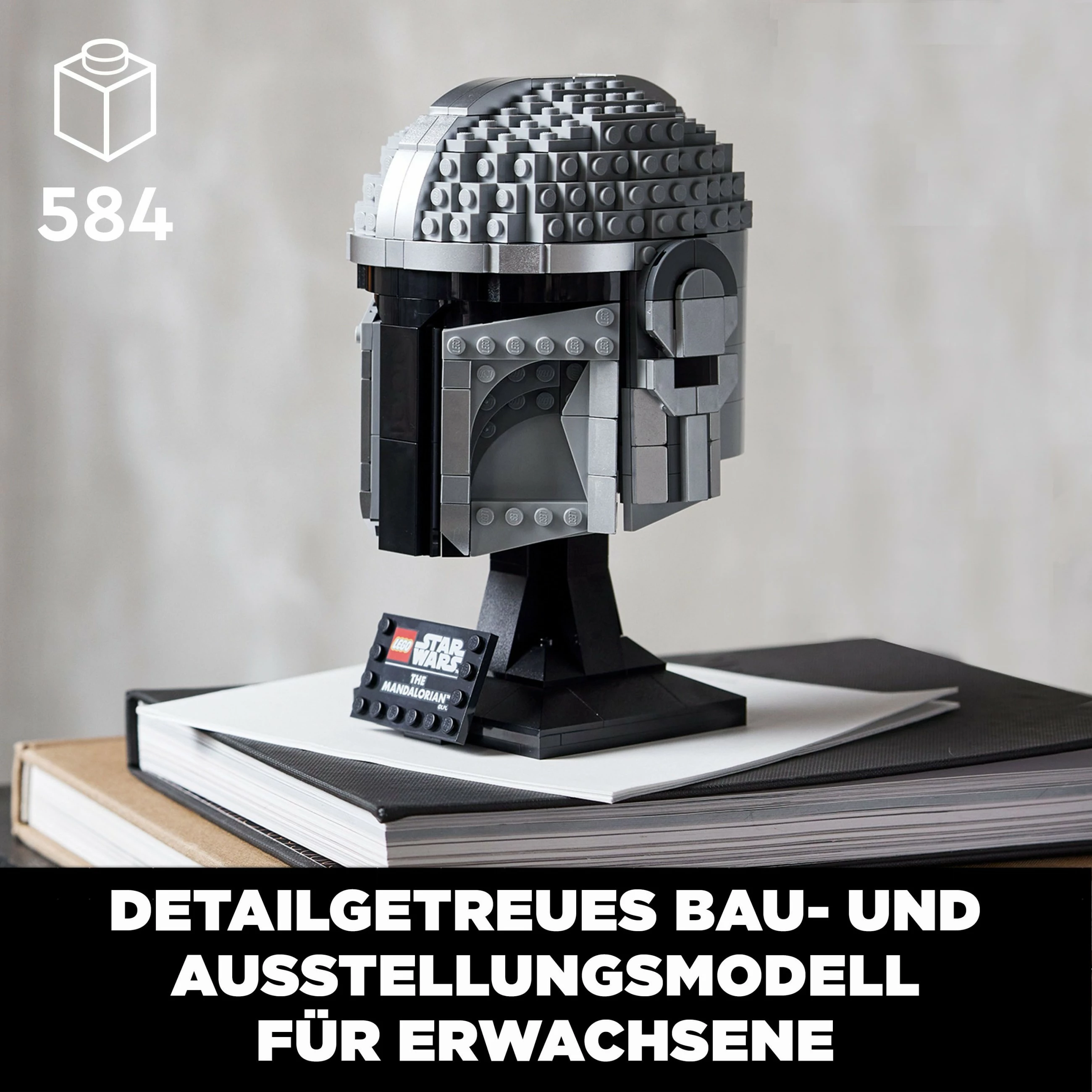 Set ndërtimi LEGO Star Wars The Mandalorian Helmet, 584 pjesë, shumëngjyrësh