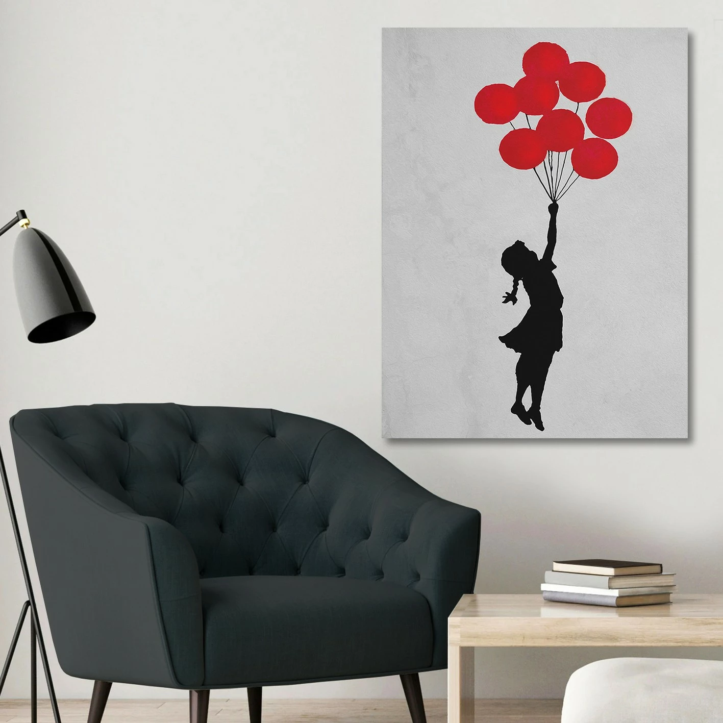 Pikturë dekorative në kanavacë, Banksy, shumëngjyrëshe, KNV4572_70100, 70x100cm