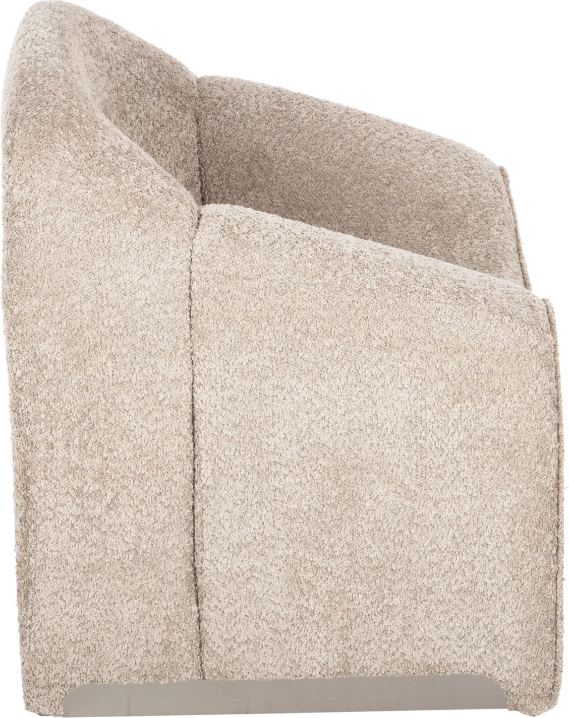 Karrige SPINER FH9599.08, pëlhurë boucle, ngjyrë bezhë, 81x64x74H cm