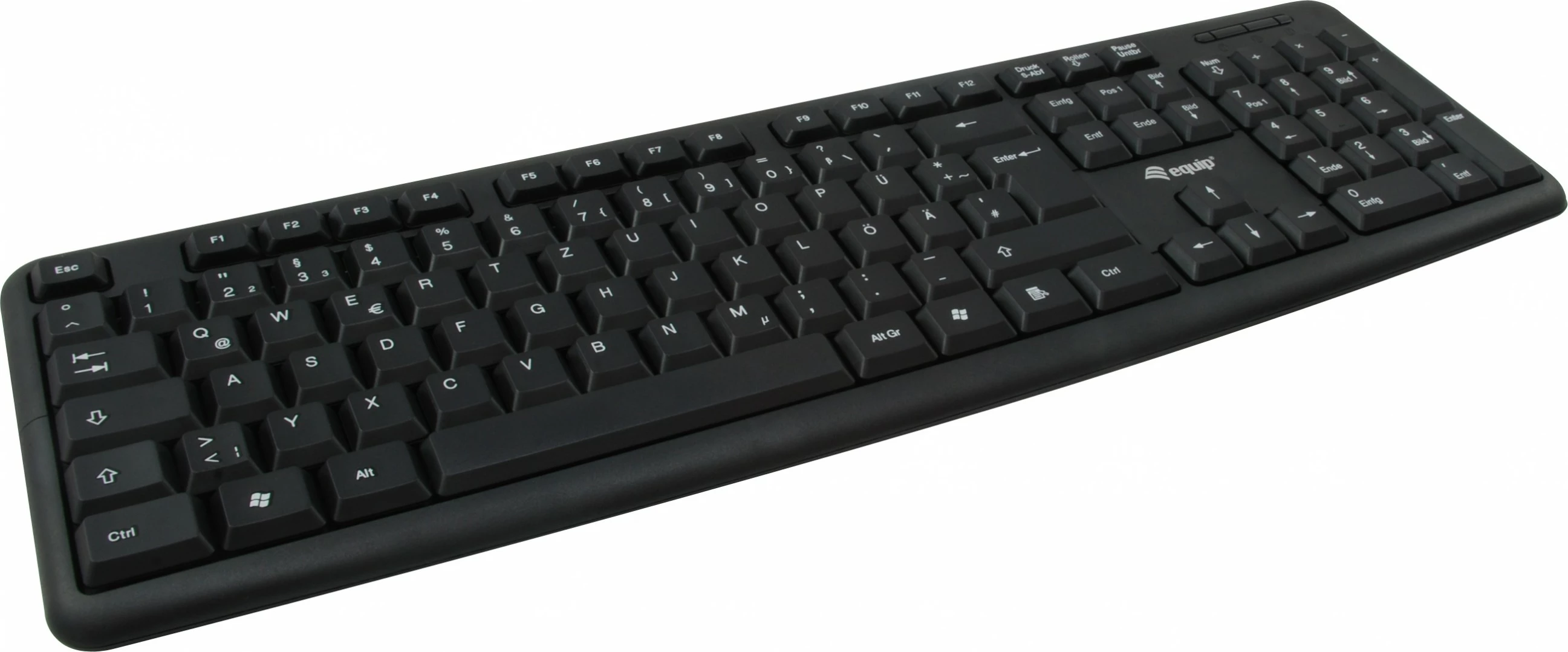 Tastierë me maus Equip 245201, full-size, USB, QWERTY, e zezë