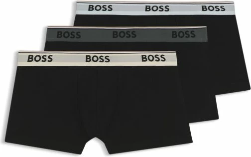 Të brendshme meshkuj Boss Bodywear Trunk 3P, të zeza, set prej 3 copë