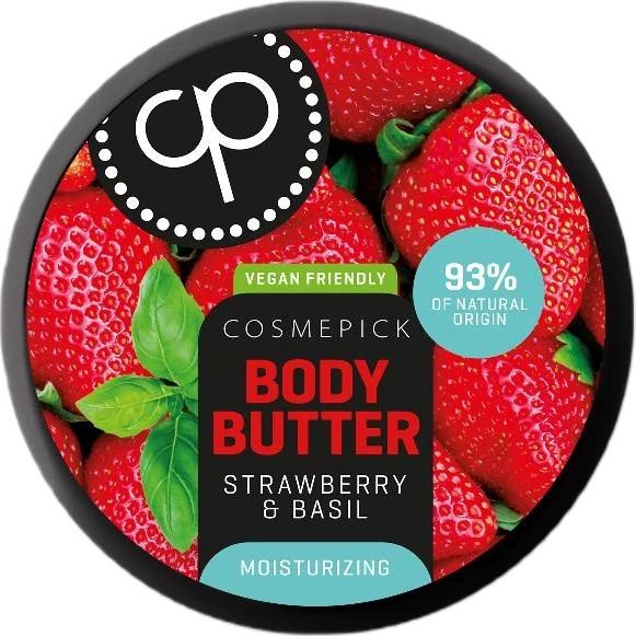 Buter për trup Cosmepick me luleshtrydhe dhe borzilok për femra, 250ml