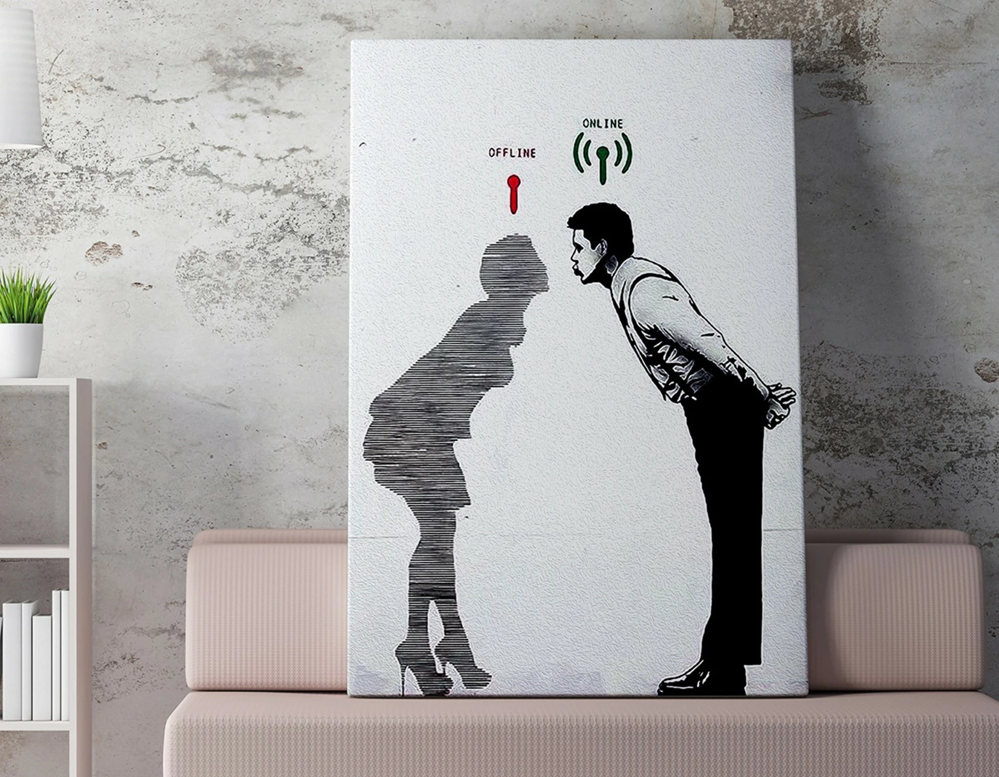 Pikturë dekorative në kanavacë, Banksy, shumëngjyrëshe, WY60, 50x70cm