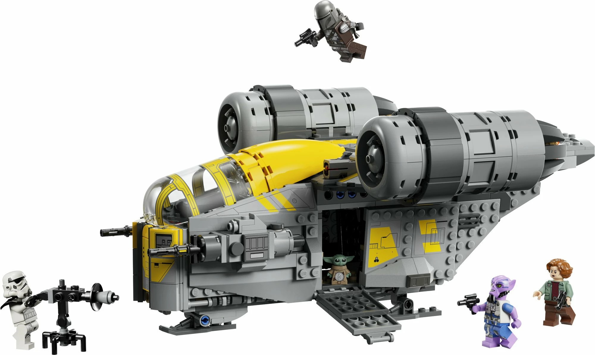 Set ndërtimi LEGO Star Wars The Razor Crest 75447, 930 copë, 10+ vjet, gri/verdhe