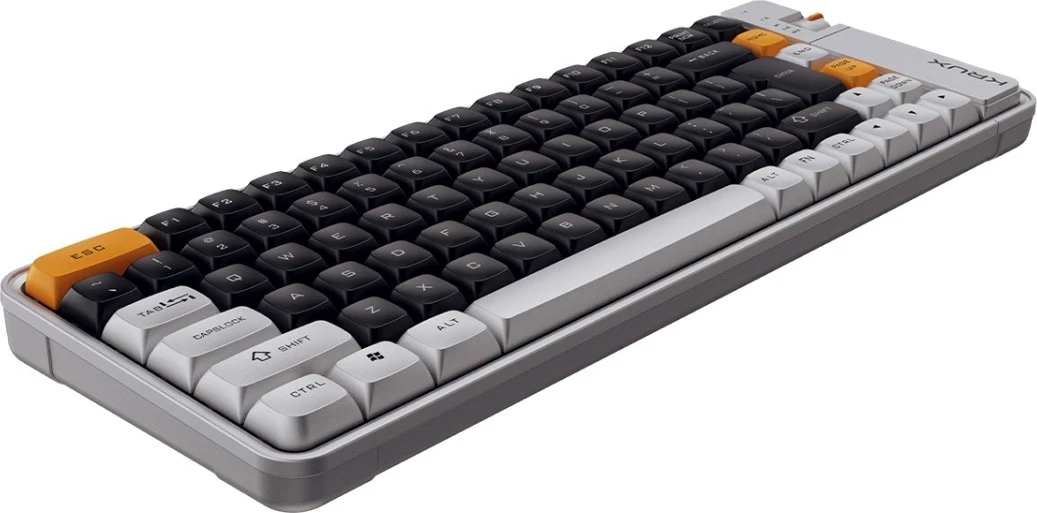 Tastierë Krux Office Cross, 75%, wireless, 84 taste, gri-e zezë