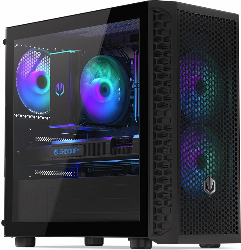 Kasë Endorfy Signum M30 ARGB (EY2A020), Mini Tower microATX, x3 PWM ARGB fanë, USB-C, e zezë