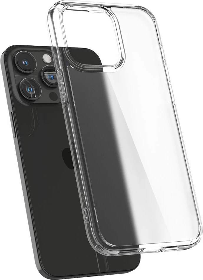 Mbështjellës Spigen Ultra Hybrid për iPhone 15 Pro, frost clear, gjysmë-transparent