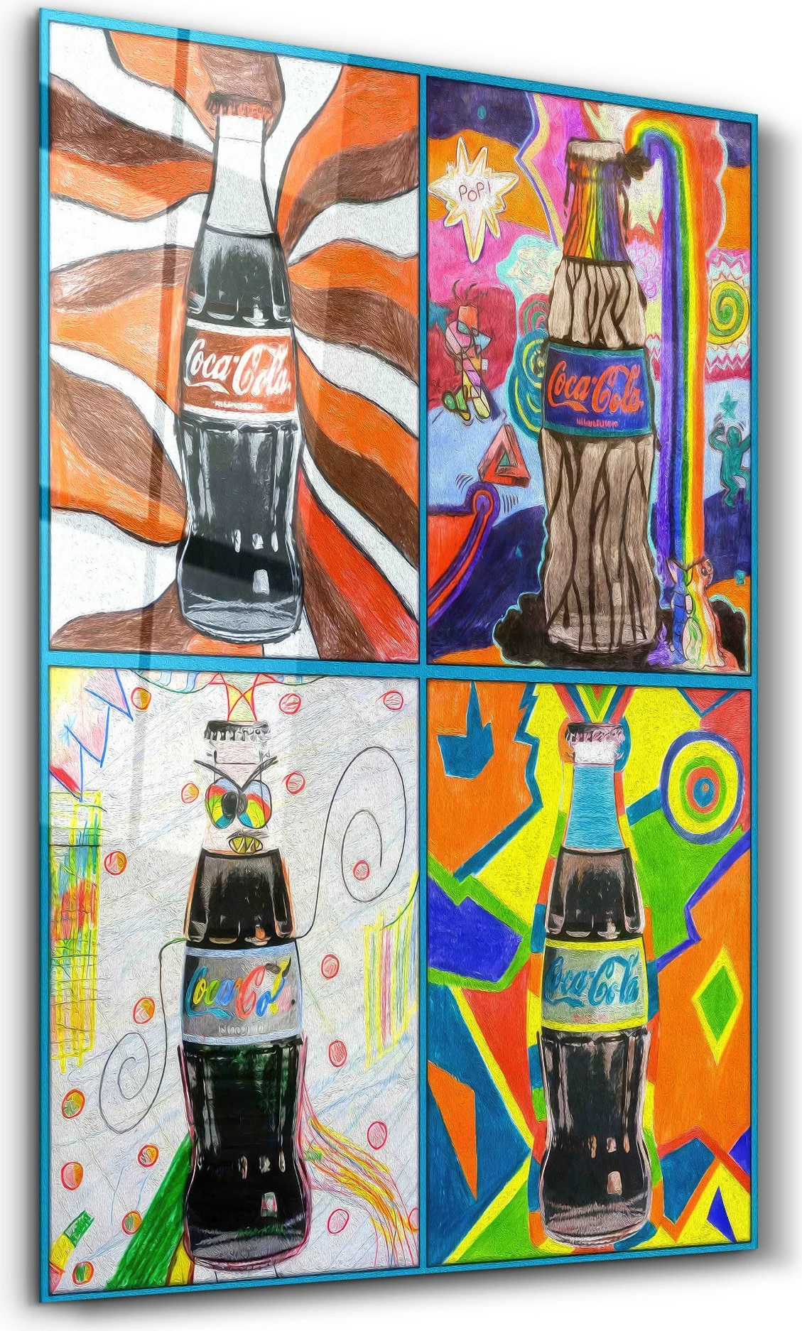 Pikturë dekorative prej xhami të temperuar, shumëngjyrëshe, SPR-1132, 46x72cm