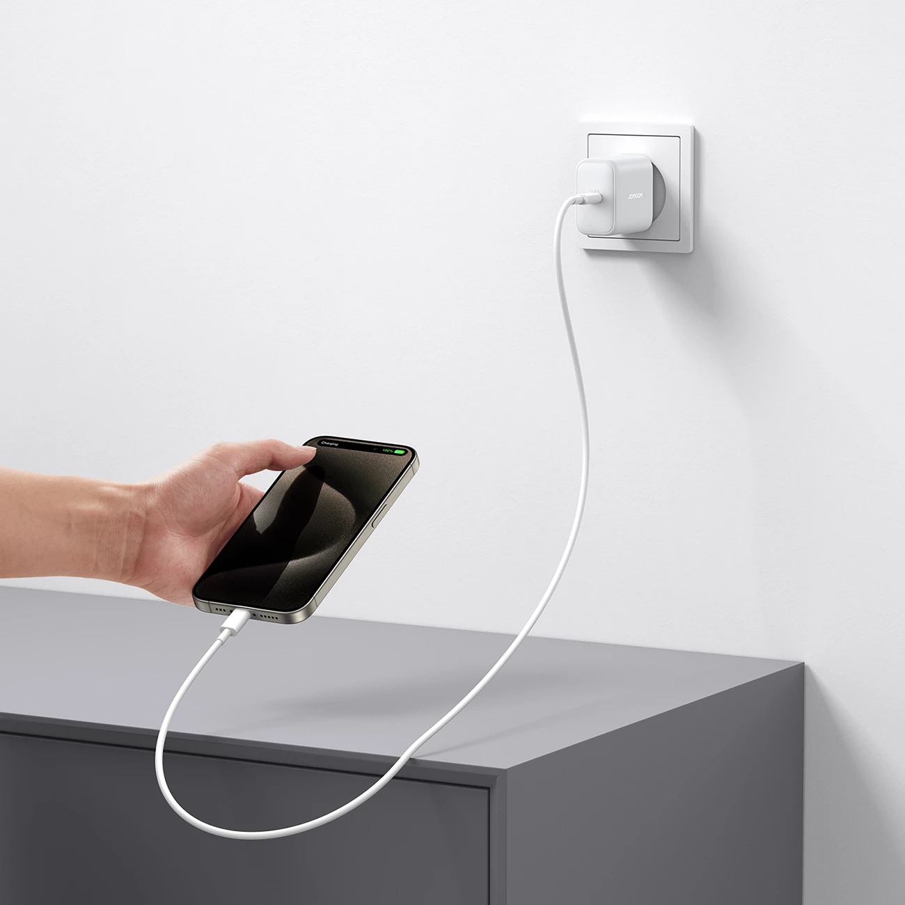 Karikues muri Joyroom JR-TCF24 30W PD/PPS/QC 1x USB-C prizë EU, i bardhë